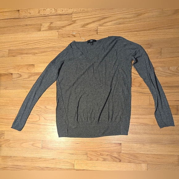 $4 Gray Oversized Mossimo Sweater Ribbed Hi Low Hem MEDIUM - Picture 1 of 8